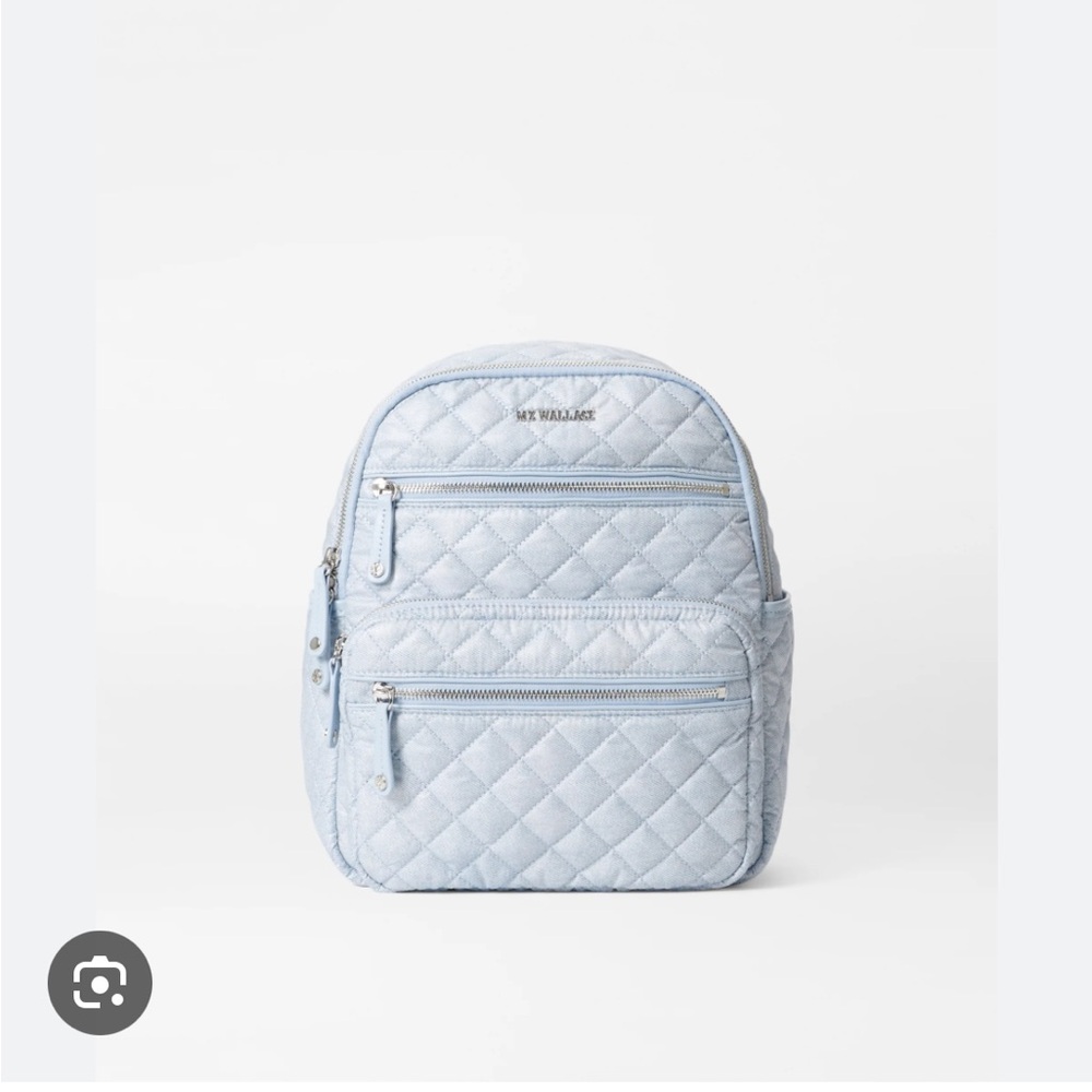 MZ Wallace true light denim small Crosby backpack
